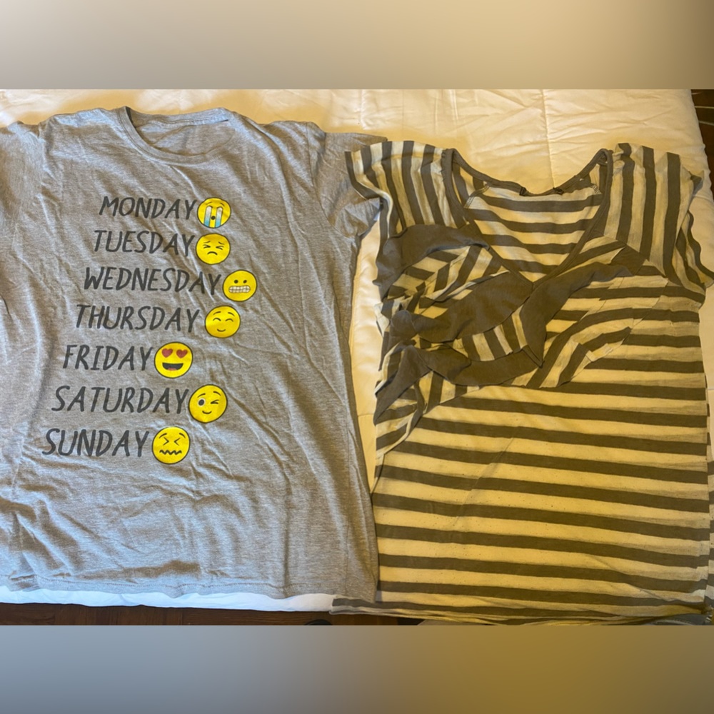 Bundle Deal T-Shirts tops sz med/lg good condition 2 for 4.00 today”